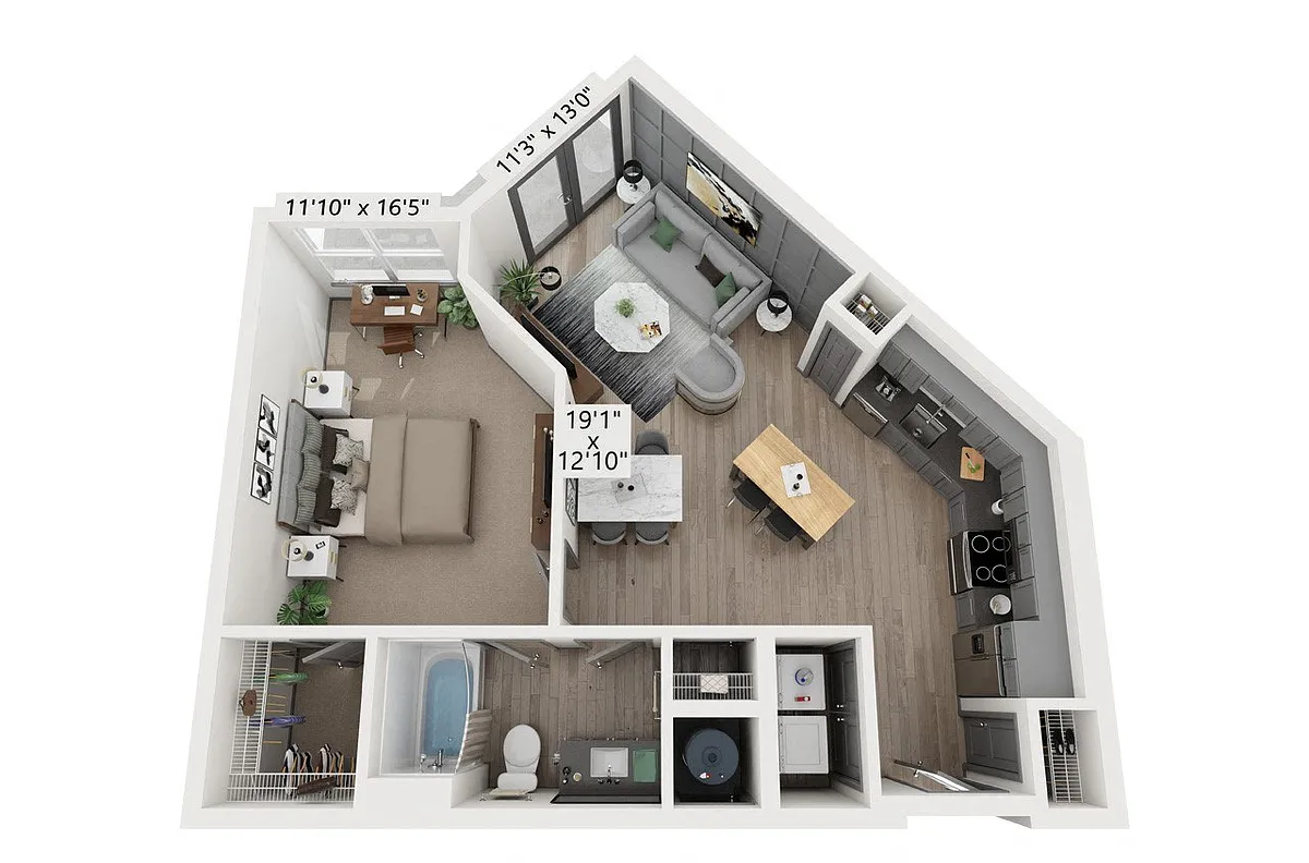 Floor plan Belmont (1.1P)