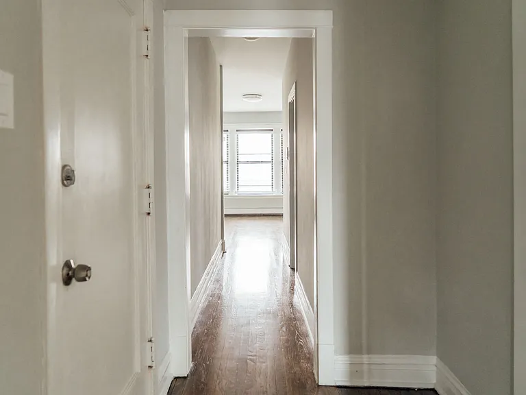 Hallway - Gray Turnover & Hardwood Floor