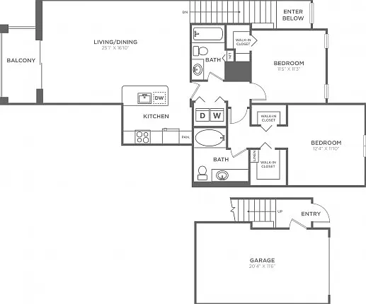 Jupiter Two Bedroom Two Bath (1176 SF) Jupiter Two Bedroom Two Bath (1176 SF)