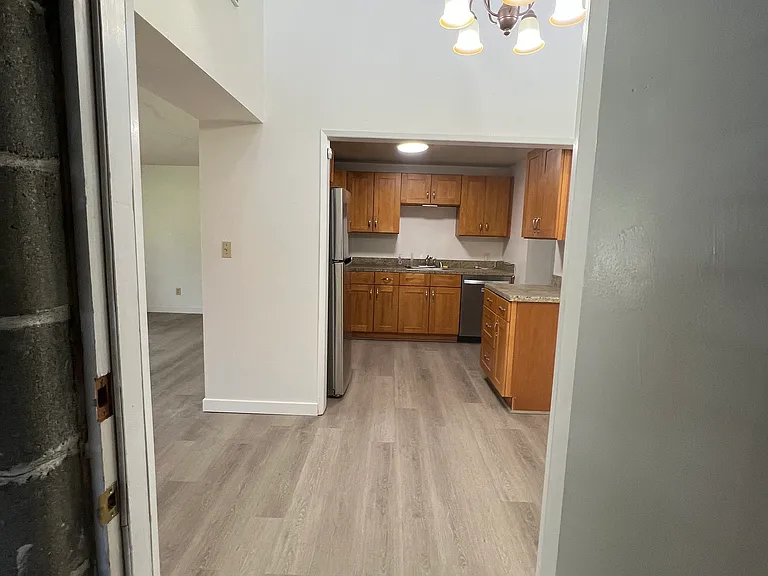 Kitchen look from garage