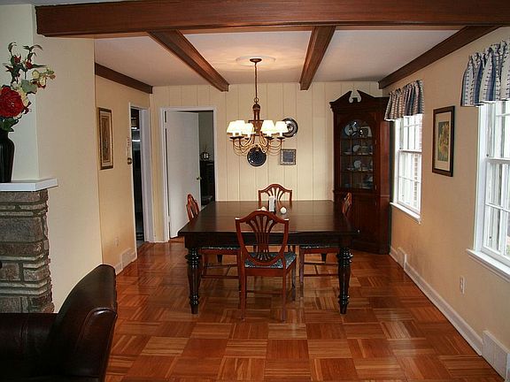Bright Dining Room with Hardwood Floors