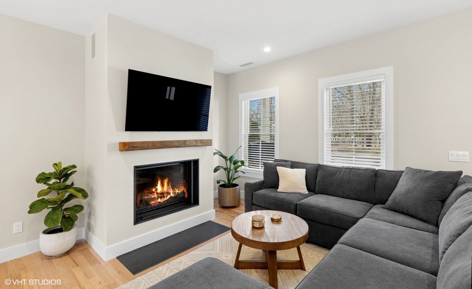  Wood burning fireplace 