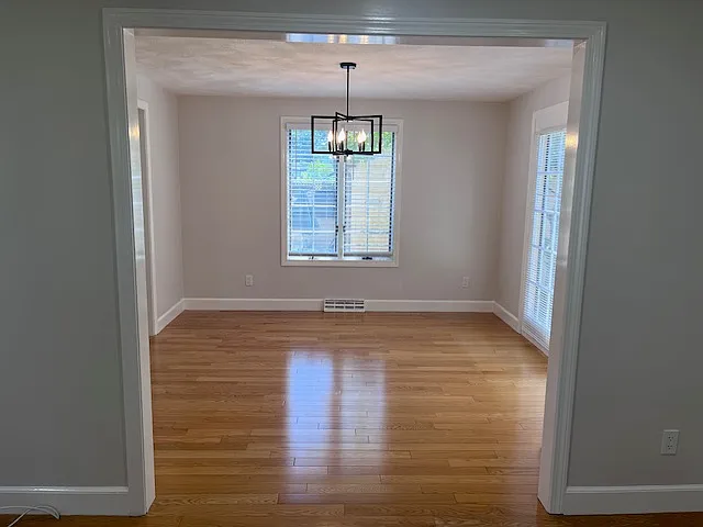 Dining room adjacent to living room & kitchen