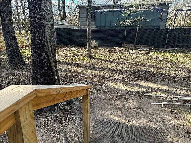 Fenced back yard