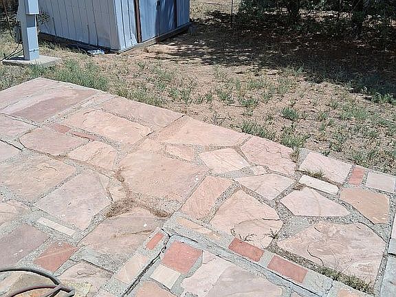 Rear patio.