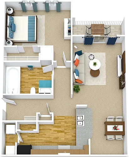 Floor plan The Andros - Solarium