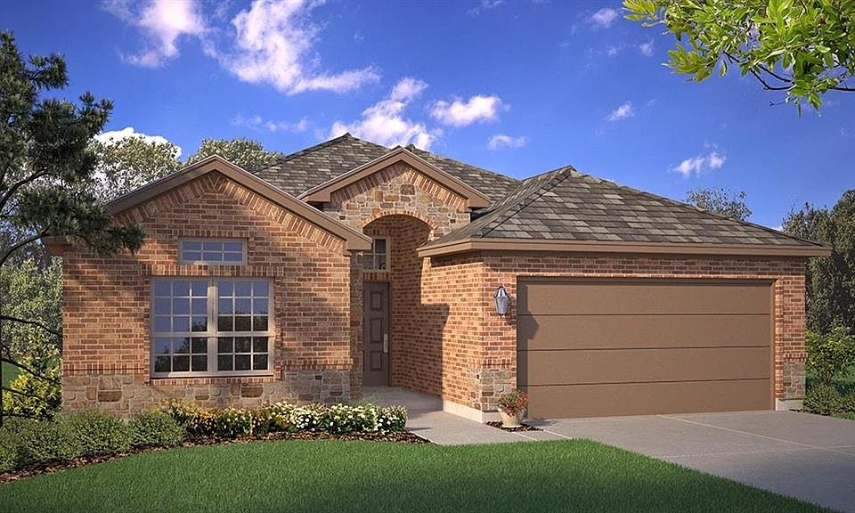 Front Elevation - D.R. Horton''s OxfordFloorplan Elevation D - All Home and community information, including pricing, included features, terms, availability and amenities, are subject to change at any time without notice or obligation. All Drawings, pictures, photographs, video, square footages, floor plans, elevations, features, colors and sizes are approximate for illustration purposes only and will vary from the homes as built.