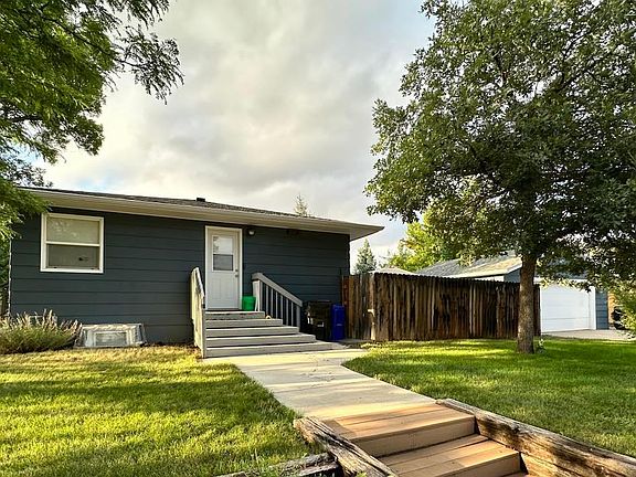 Side yard and garage