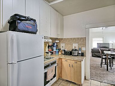 kitchen looking into living room