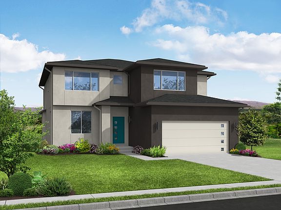 Modern Exterior Photo representing home to be built and may demonstrate optional features