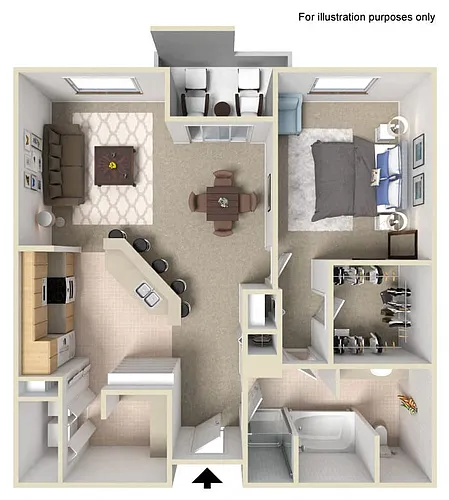 Floor plan 1x1 CR