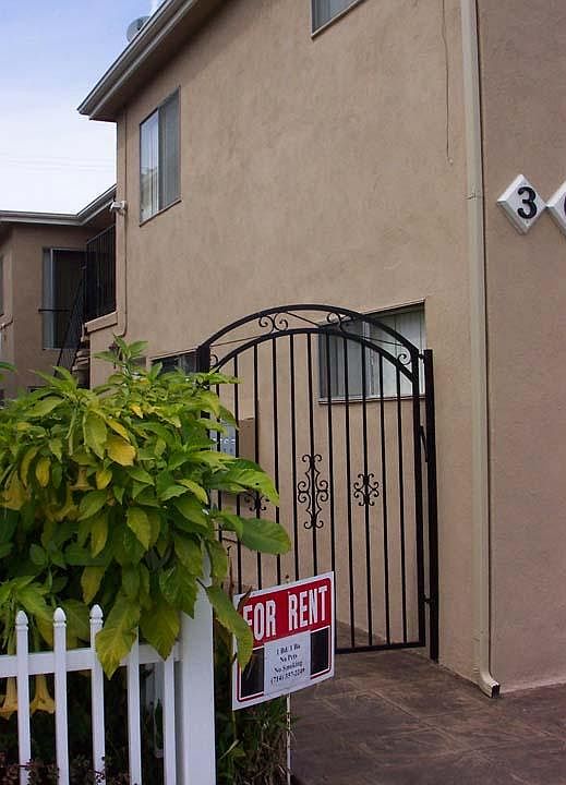 Gated entry into courtyard