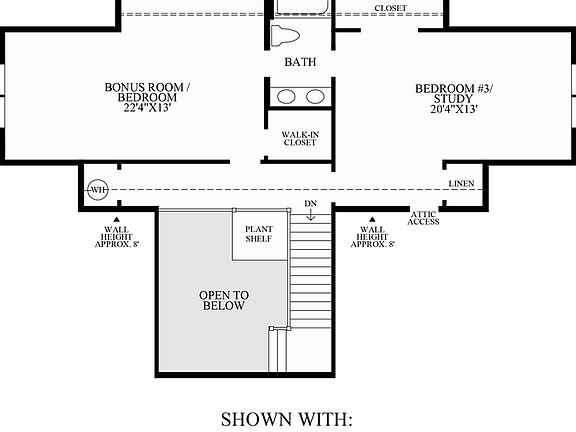 Optional Alternate 2nd Floor & Bonus Room/Bedroom