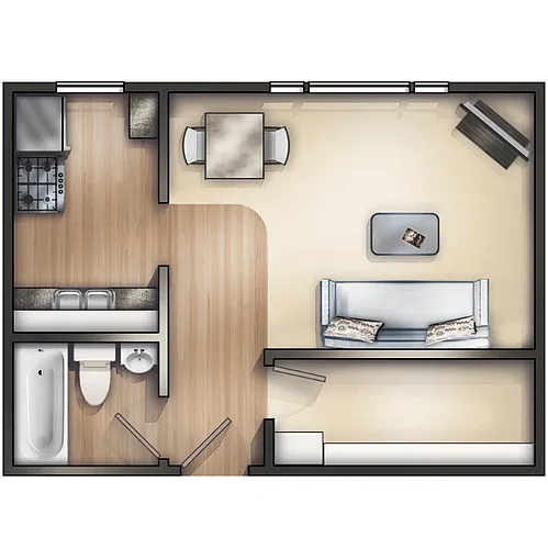 Floor plan Studio A