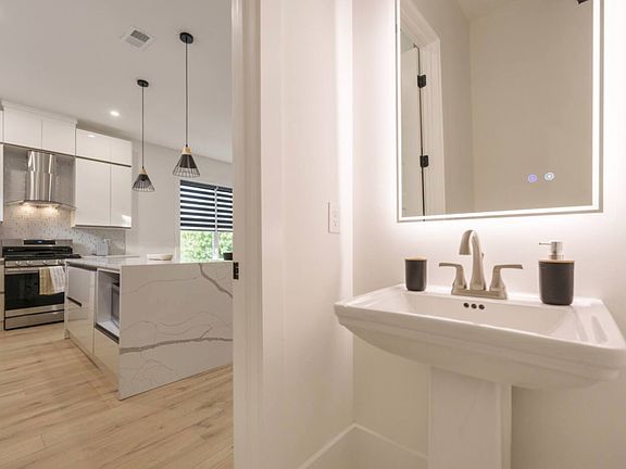 Powder room off of living room