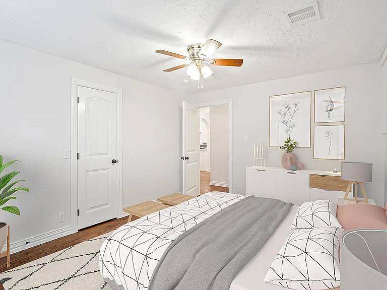 Bedroom 2. This image shows a virtually furnished space. Bedrooms come unfurnished.