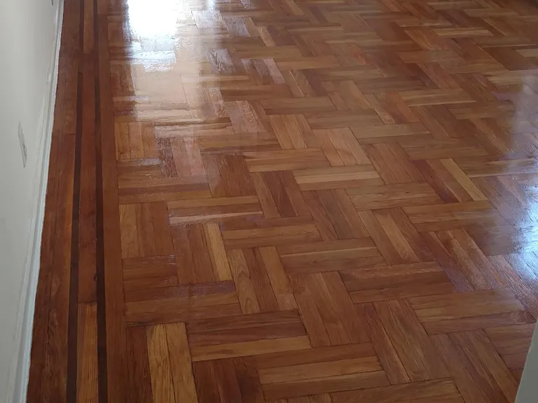 Brand new semi gloss hardwood floors .In living room and king sized bedroom. Heat and hot water included.