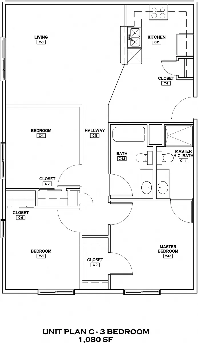 Floor plan 3 Bedroom