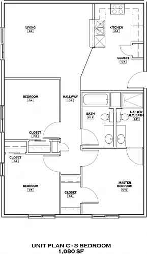 Floor plan 3 Bedroom