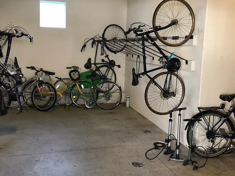 Locked bike room