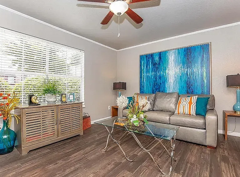 Furnished Living Area with Large Window