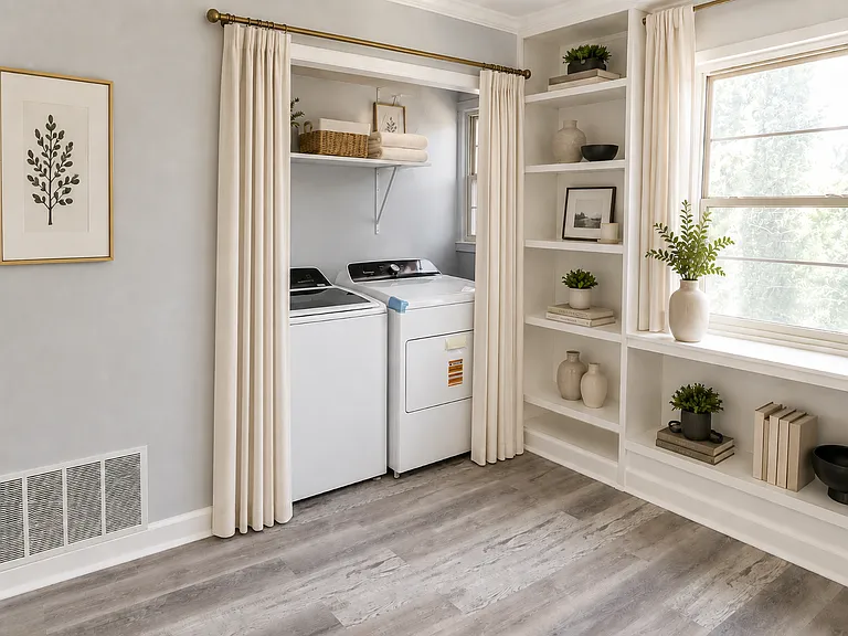 Full-size washer and dryer included for your convenience