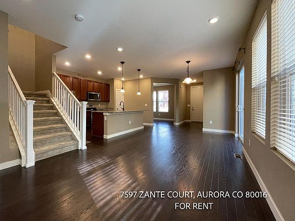 Living room and Dining room with hardwood flooring