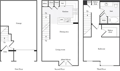 Floor plan 1 Bedroom C