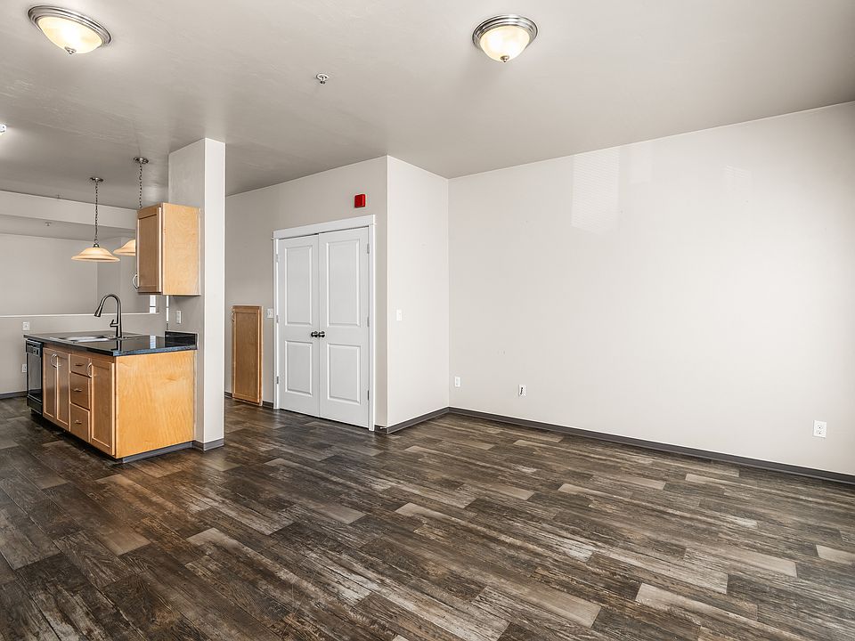 2 bedroom living space and kitchen