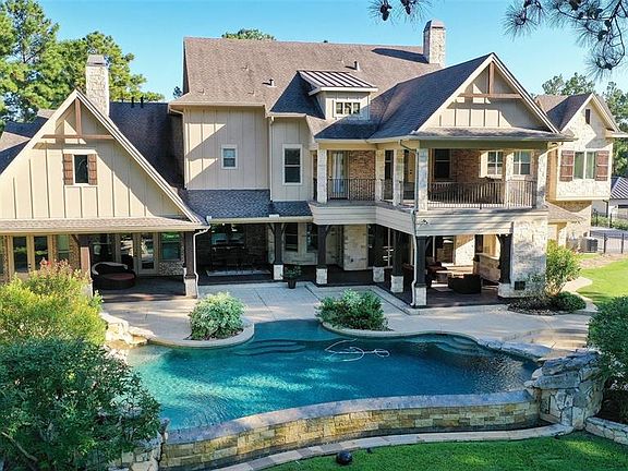 Infinity edge pool with waterfalls