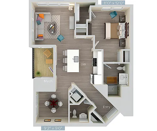 Floor plan A9-urb-920