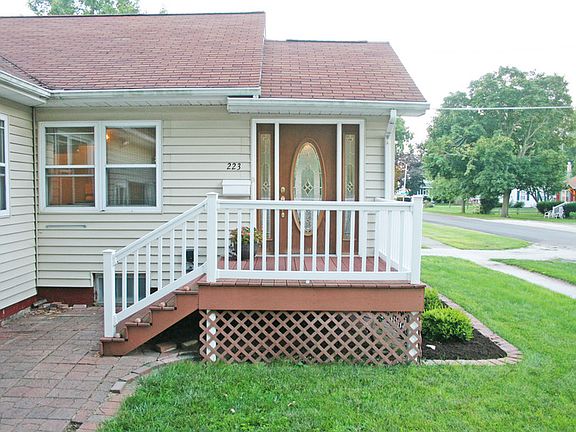Recently added deck and front door
