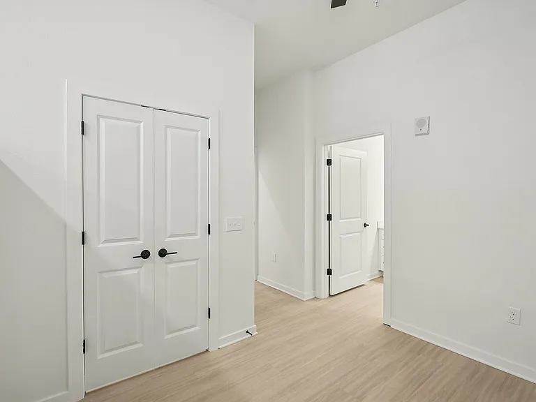 Studio Bedroom with closet and Bath Entry