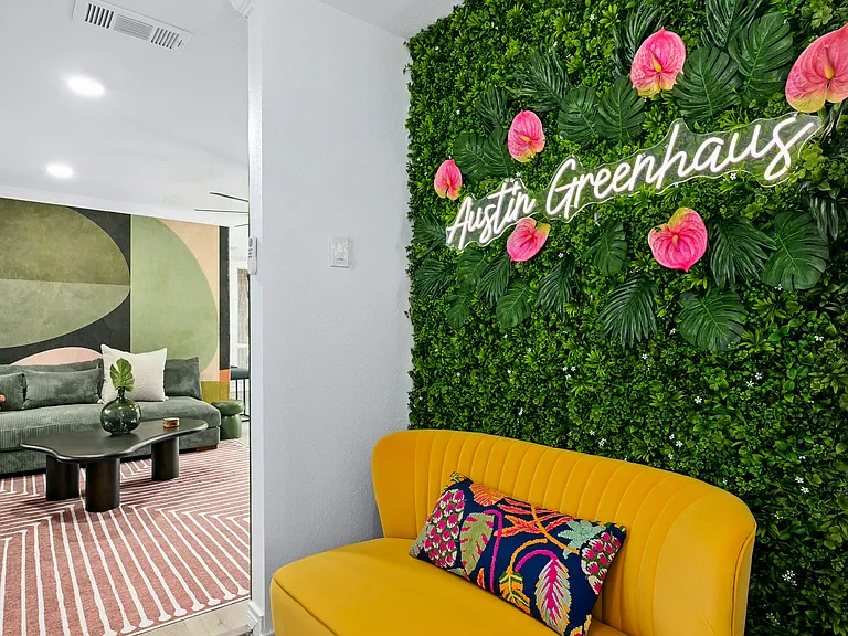 Welcome to the Austin Greenhause! This is an IG worthy entrance in Unit 1