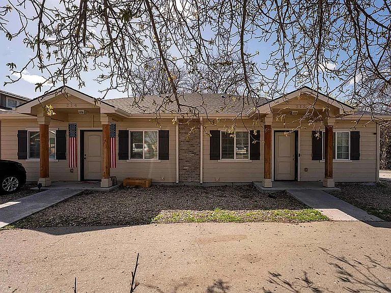 Front of duplex. Unit 212 is on right side.