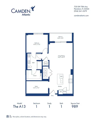 Floor plan The A13