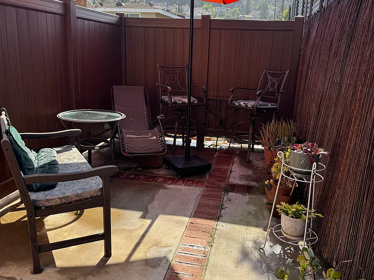 Private patio