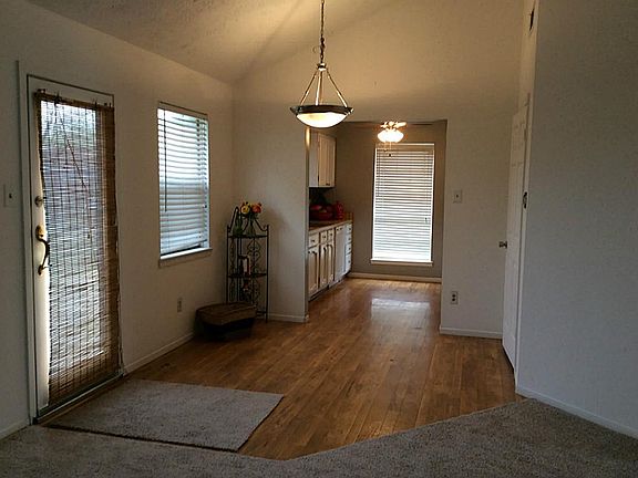 Dining area with oversized pantry.