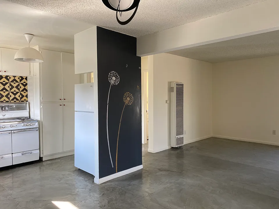 open concept kitchen / living room