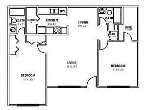 Floor plan 2 BR