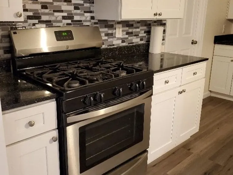 Kitchen with gas stove