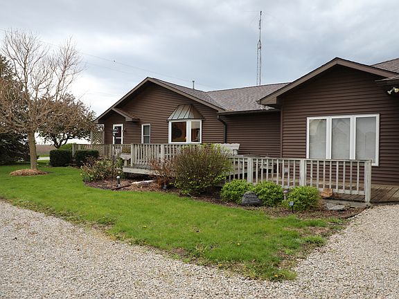 Front view of house and patio