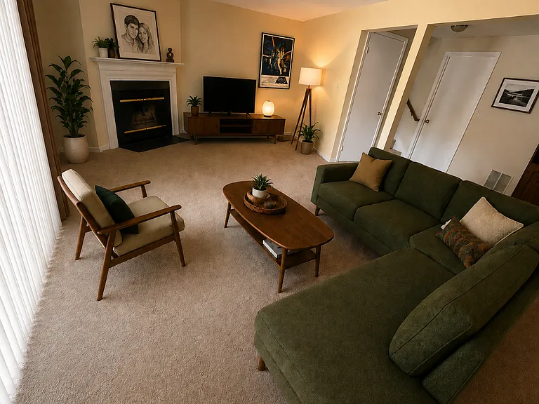 Furnished basement