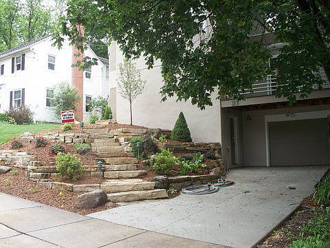 New driveway and landscape