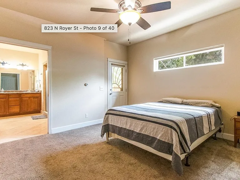 Primary suite has a large over-sized bathroom area