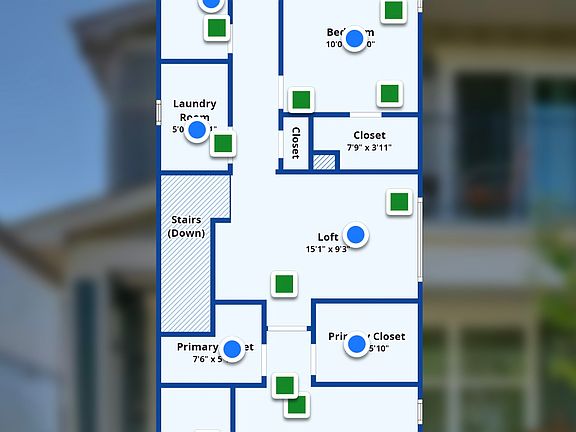 Rental is the top portion of the schematic- 2 Bedrooms with closet and Bathroom