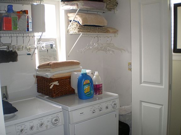 Laundry area near bedrooms