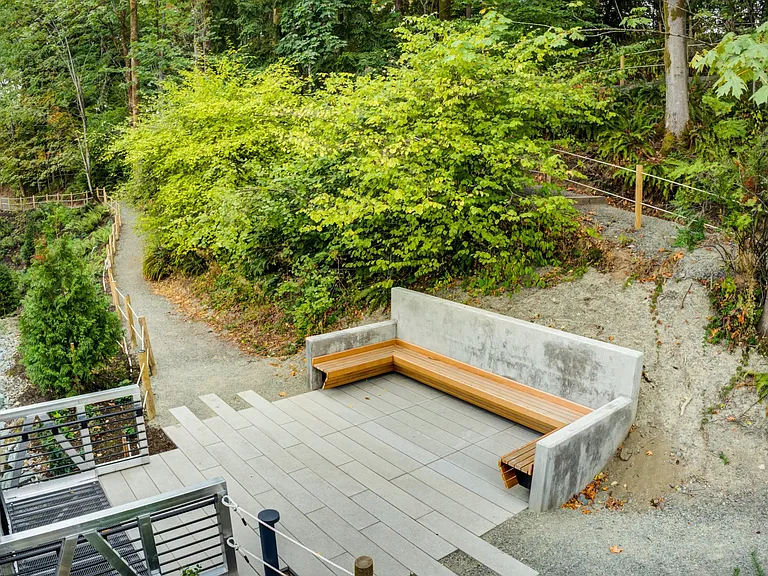 Direct access to natural walking trails, just steps from home.
