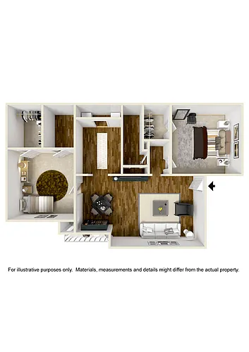 Floor plan 2 Bedroom/2 Bathroom
