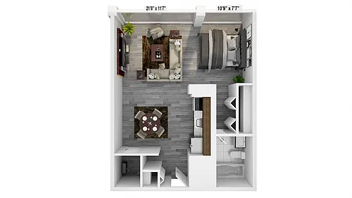 Floor plan Studio Premium